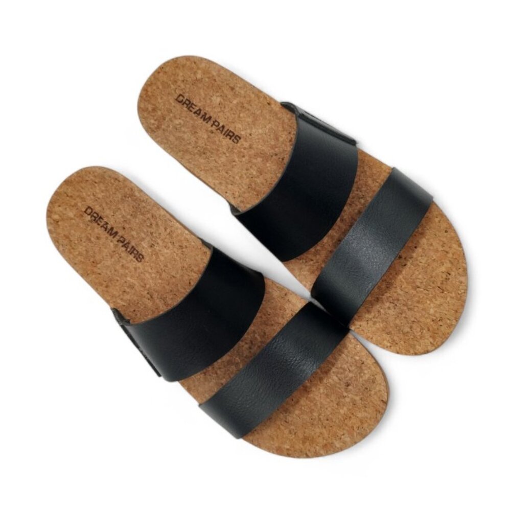 Dream Pairs Women's Size 8.5 Platform Arch Support Two Strap Wedge Beach Sandal